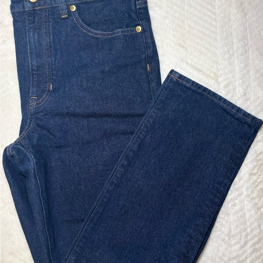 J. Crew Women's Straight Leg Jeans Dark Blue